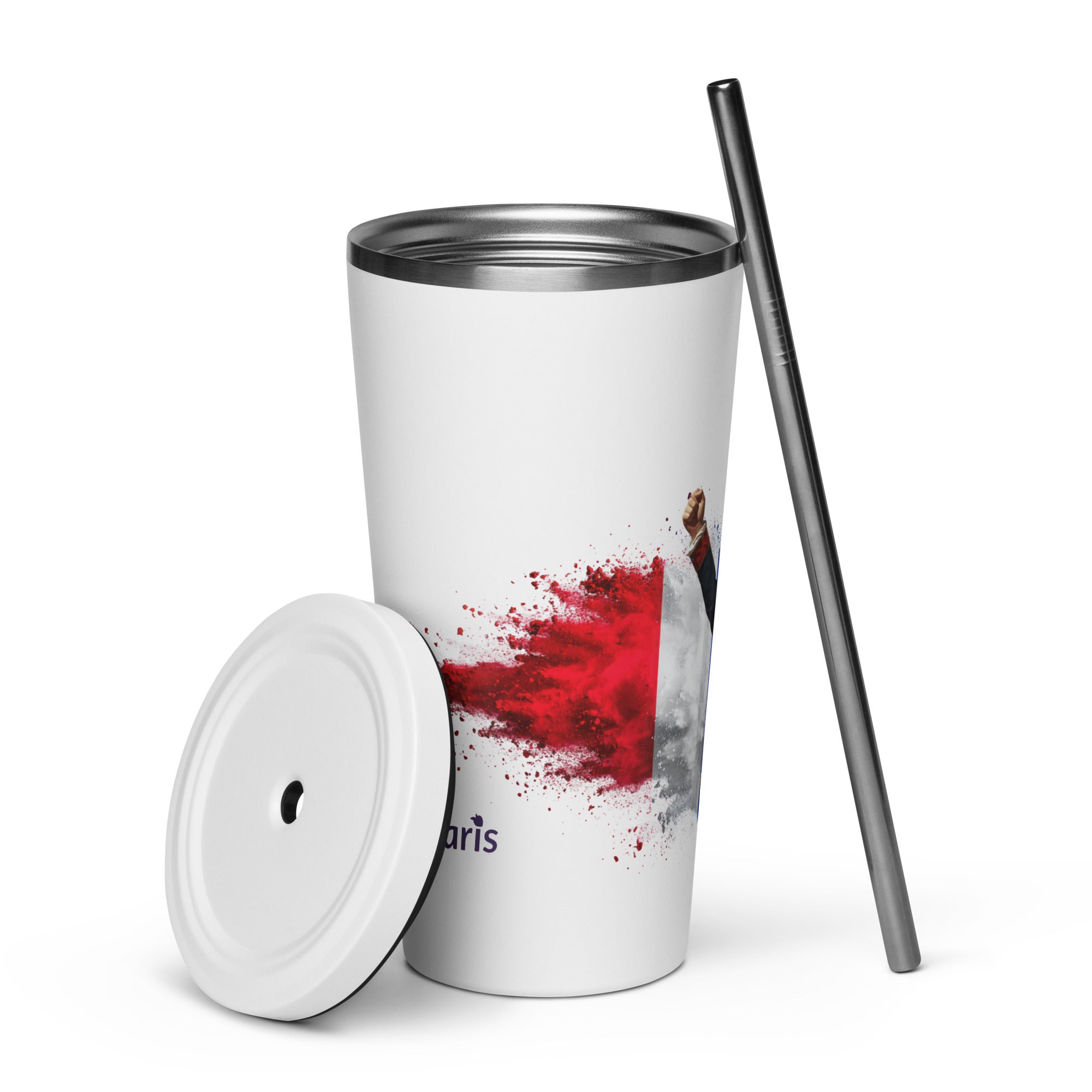 tsgabrielle® • Paris - Napoleon Bonaparte • Tumbler • Stainless Steel • White • 20 oz •