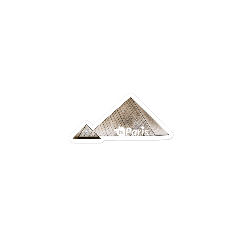 tsgabrielle® • Paris – Die Louvre-Pyramide • Blasenfreier Aufkleber • 3 Größen