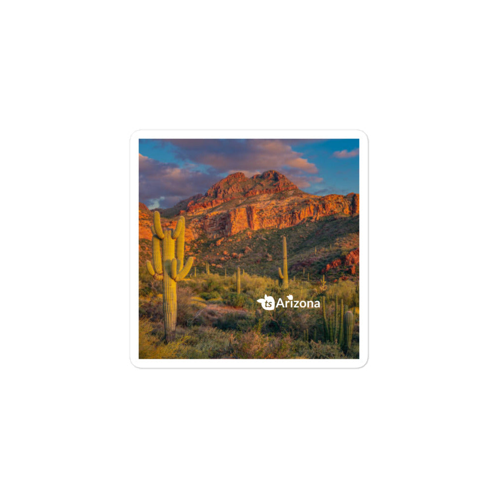 tsgabrielle® • Arizona - Tucson Mountain Range • Blasenfreier Aufkleber • 3 Größen