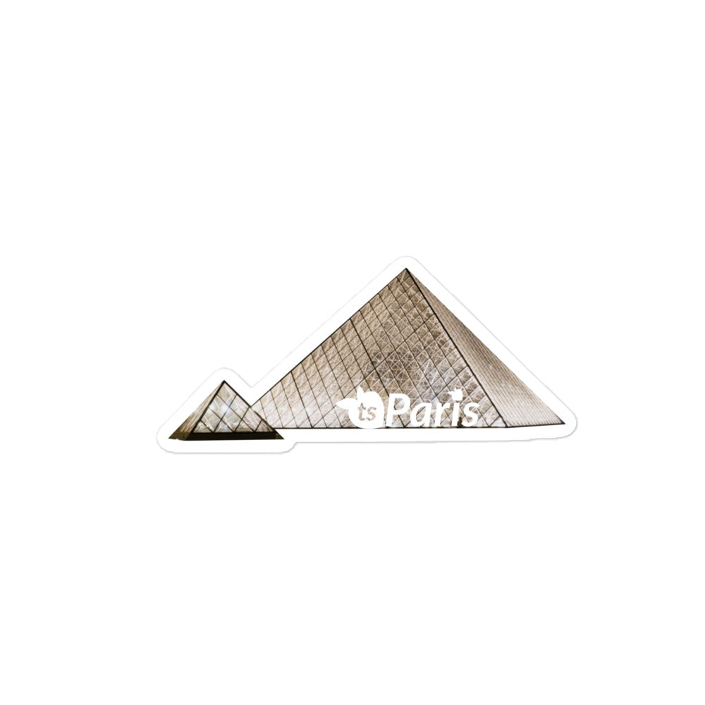 tsgabrielle® • Paris – Die Louvre-Pyramide • Blasenfreier Aufkleber • 3 Größen