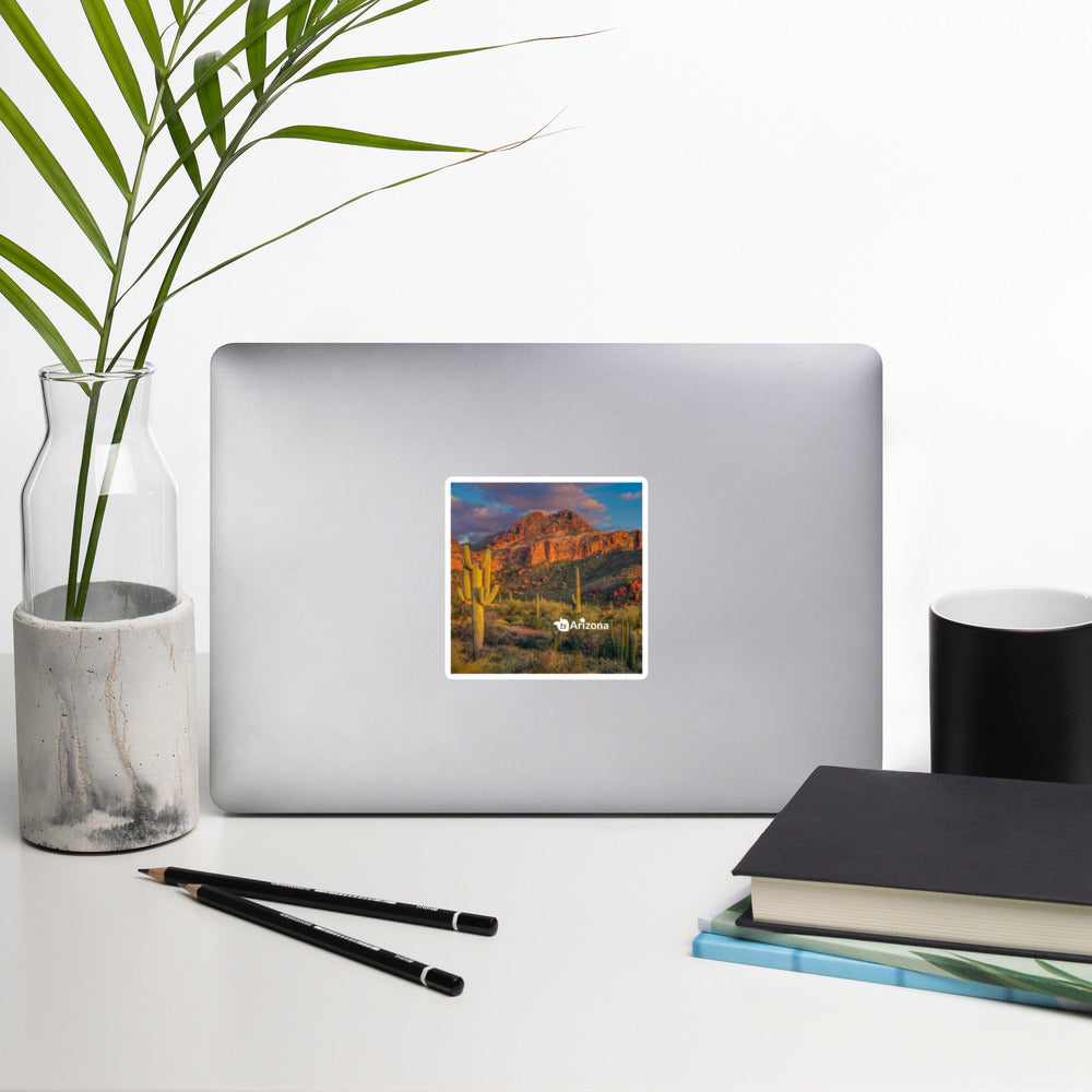 tsgabrielle® • Arizona - Tucson Mountain Range • Blasenfreier Aufkleber • 3 Größen