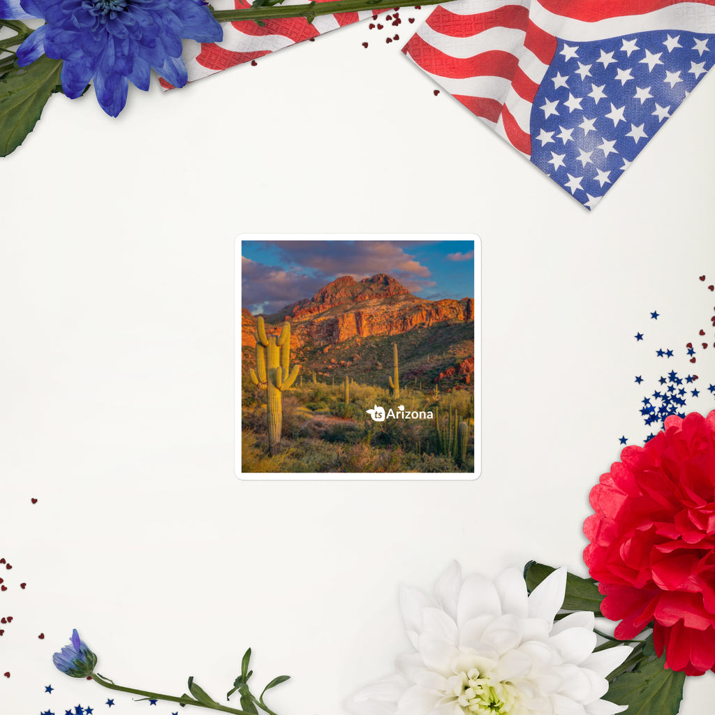 tsgabrielle® • Arizona - Tucson Mountain Range • Blasenfreier Aufkleber • 3 Größen