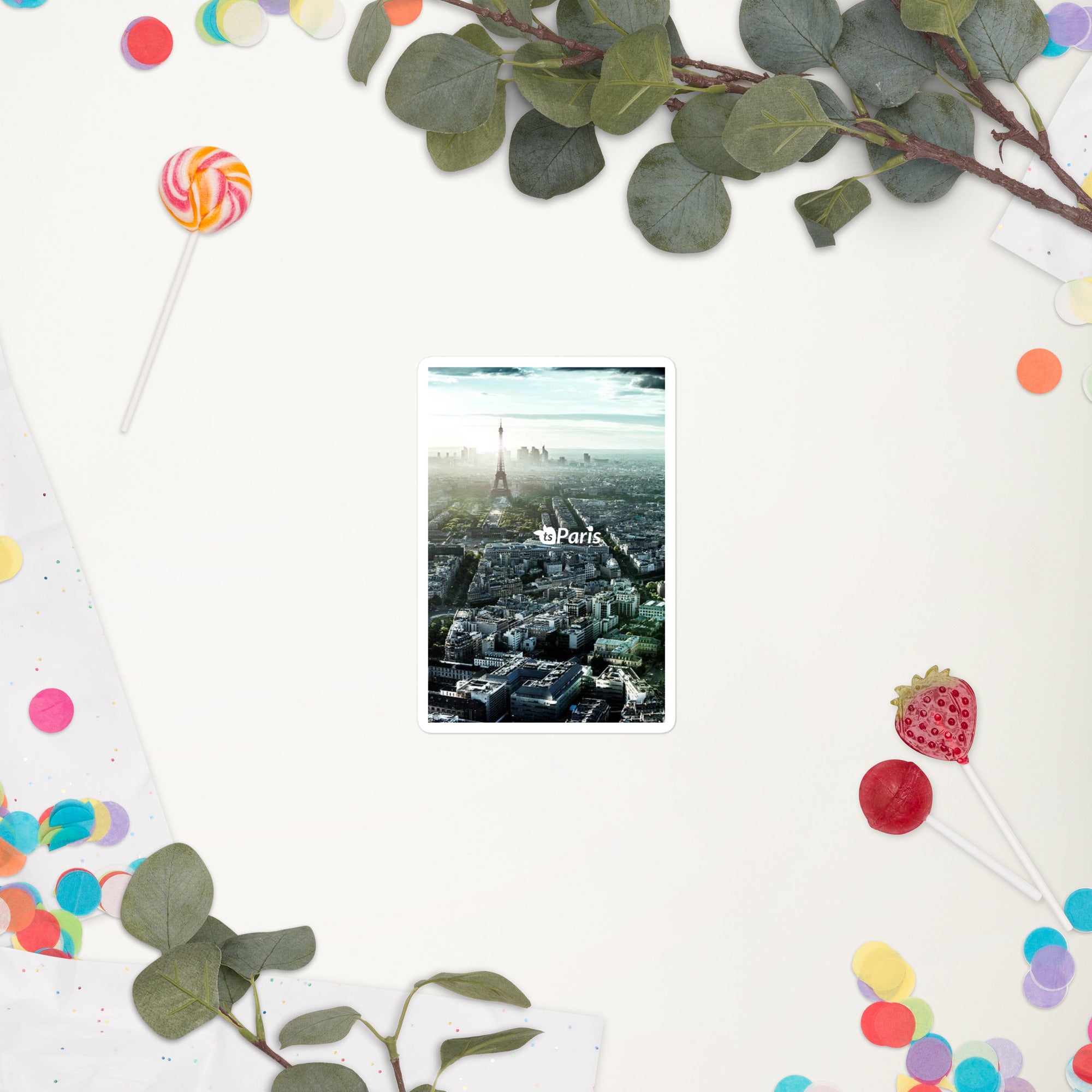 tsgabrielle® • Paris – Panoramablick • Blasenfreier Aufkleber • 3 Größen
