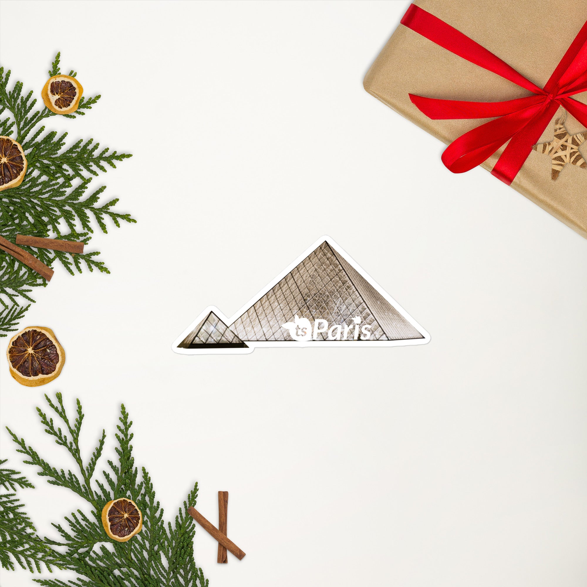 tsgabrielle® • Paris – Die Louvre-Pyramide • Blasenfreier Aufkleber • 3 Größen