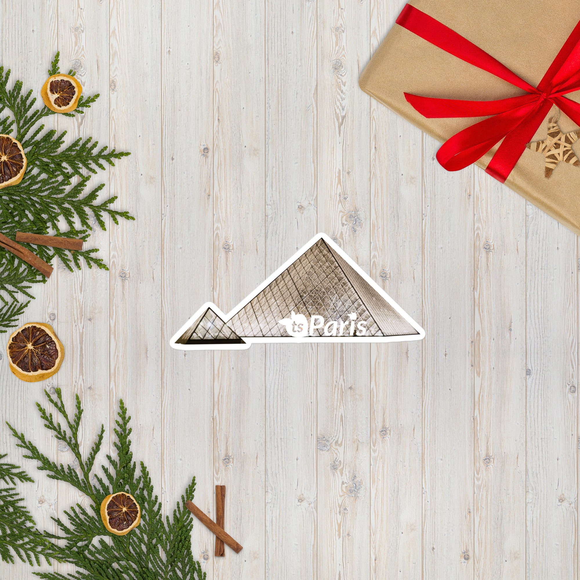 tsgabrielle® • Paris – Die Louvre-Pyramide • Blasenfreier Aufkleber • 3 Größen