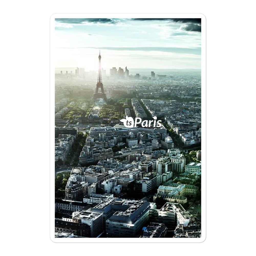 tsgabrielle® • Paris – Panoramablick • Blasenfreier Aufkleber • 3 Größen