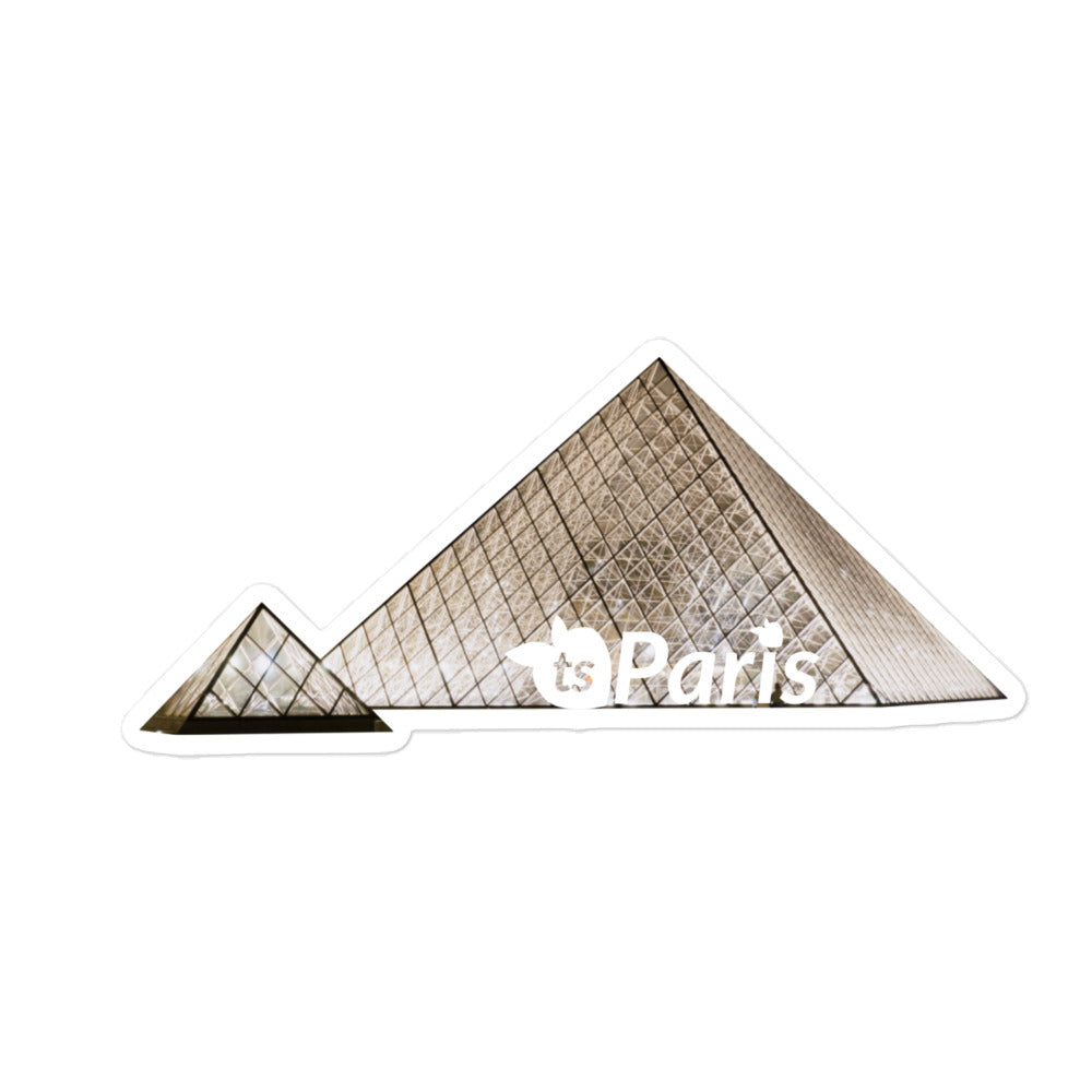tsgabrielle® • Paris – Die Louvre-Pyramide • Blasenfreier Aufkleber • 3 Größen