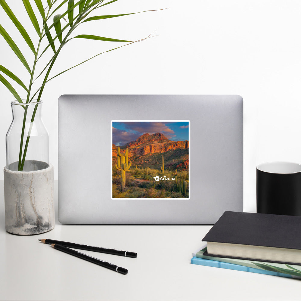 tsgabrielle® • Arizona - Tucson Mountain Range • Blasenfreier Aufkleber • 3 Größen