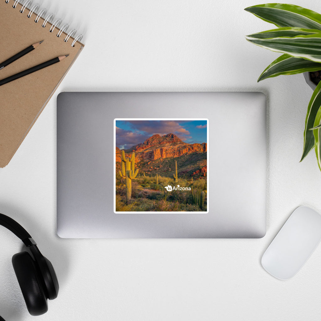 tsgabrielle® • Arizona - Tucson Mountain Range • Blasenfreier Aufkleber • 3 Größen