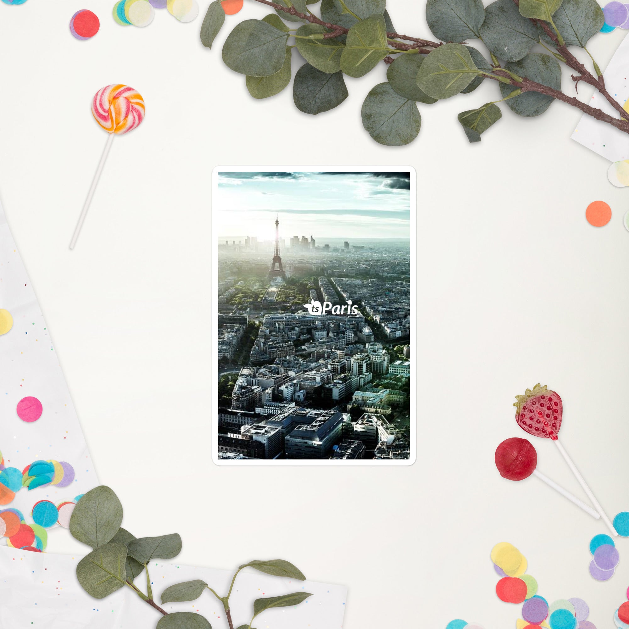 tsgabrielle® • Paris – Panoramablick • Blasenfreier Aufkleber • 3 Größen