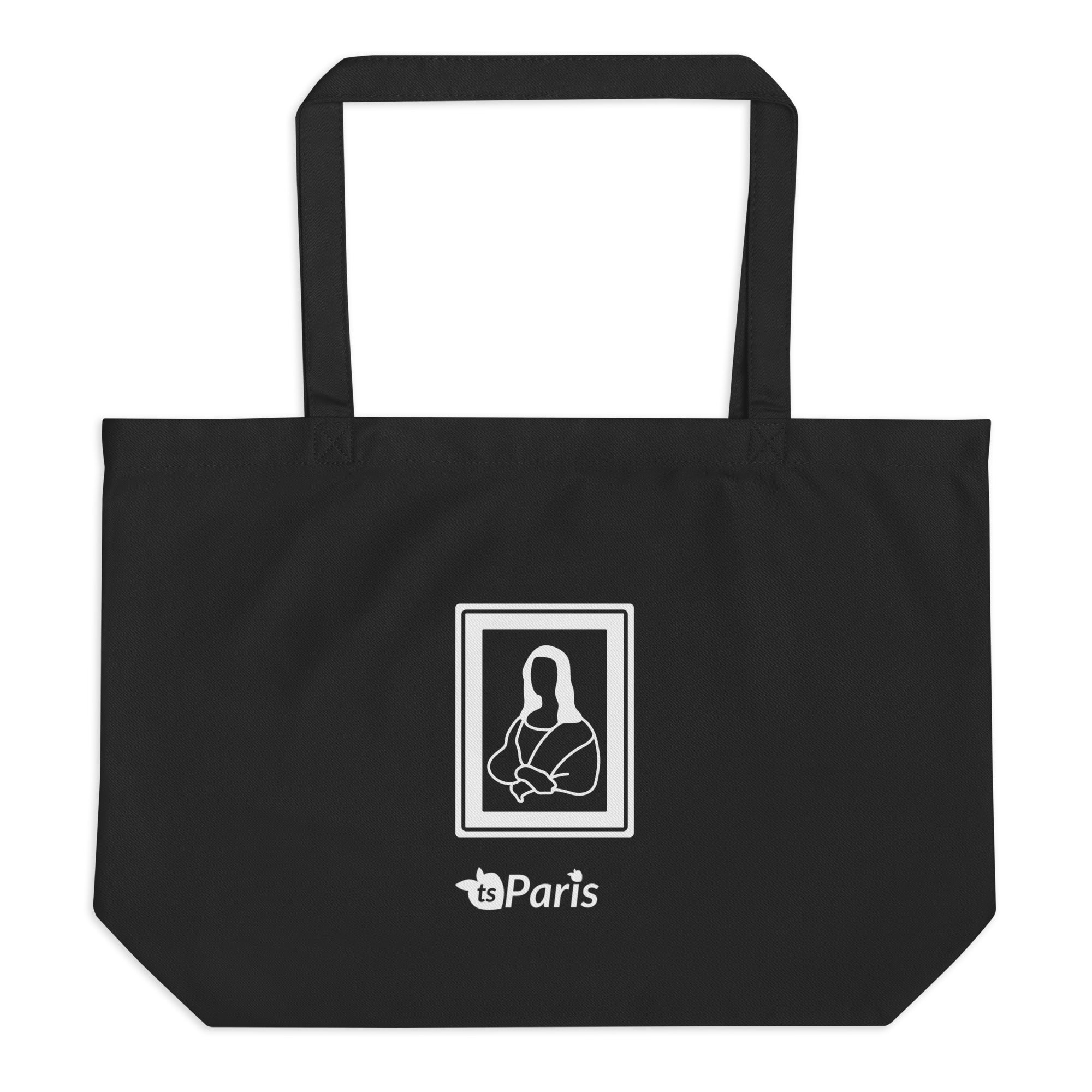 tsgabrielle® • Paris - Da Vinci • Large Tote Bag • Black • Cotton Organic •
