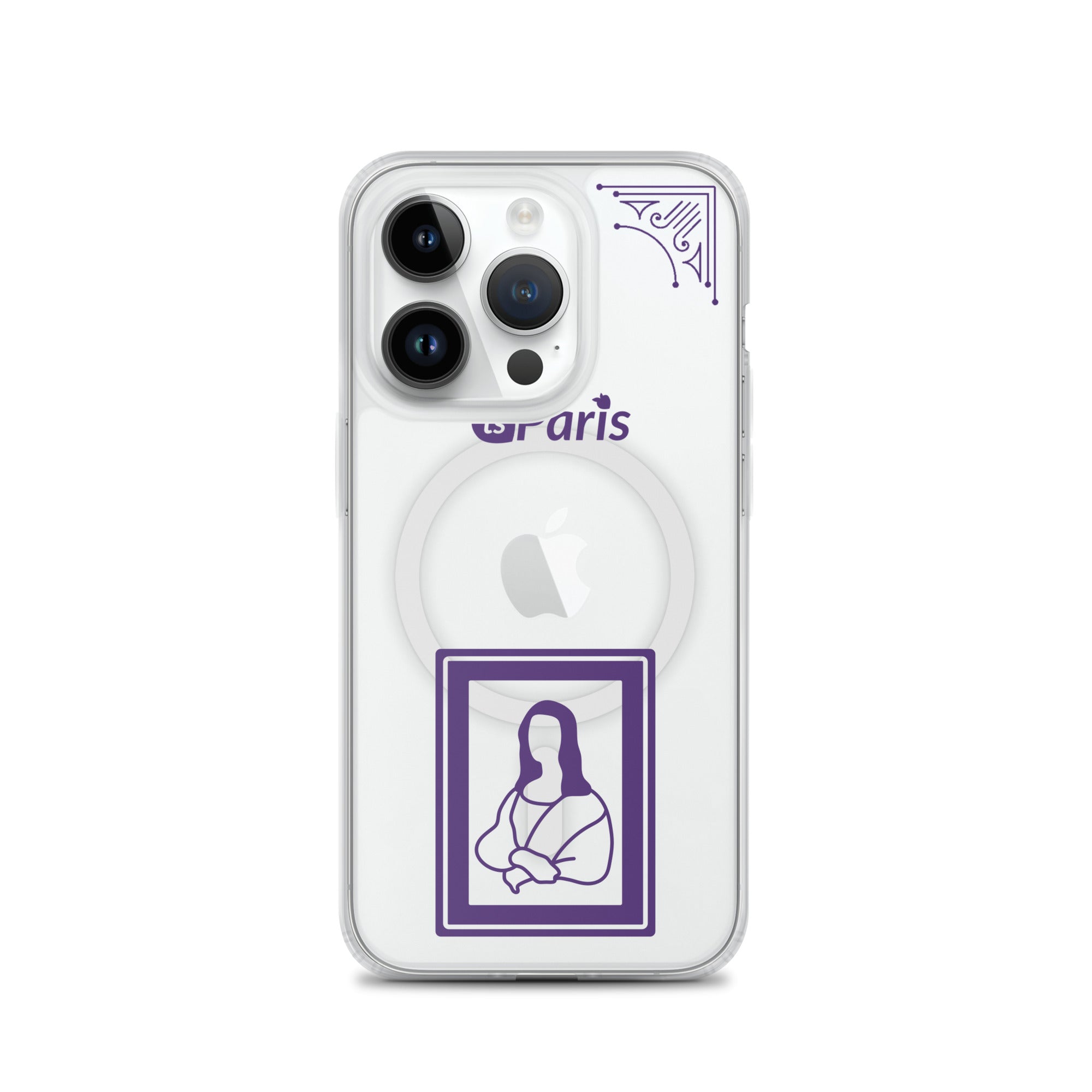 tsgabrielle® • Paris - Da Vinci • Case Compatible with iPhone® • Clear • MagSafe® • Latest Models • iPhone 14 Pro Clear Back cover