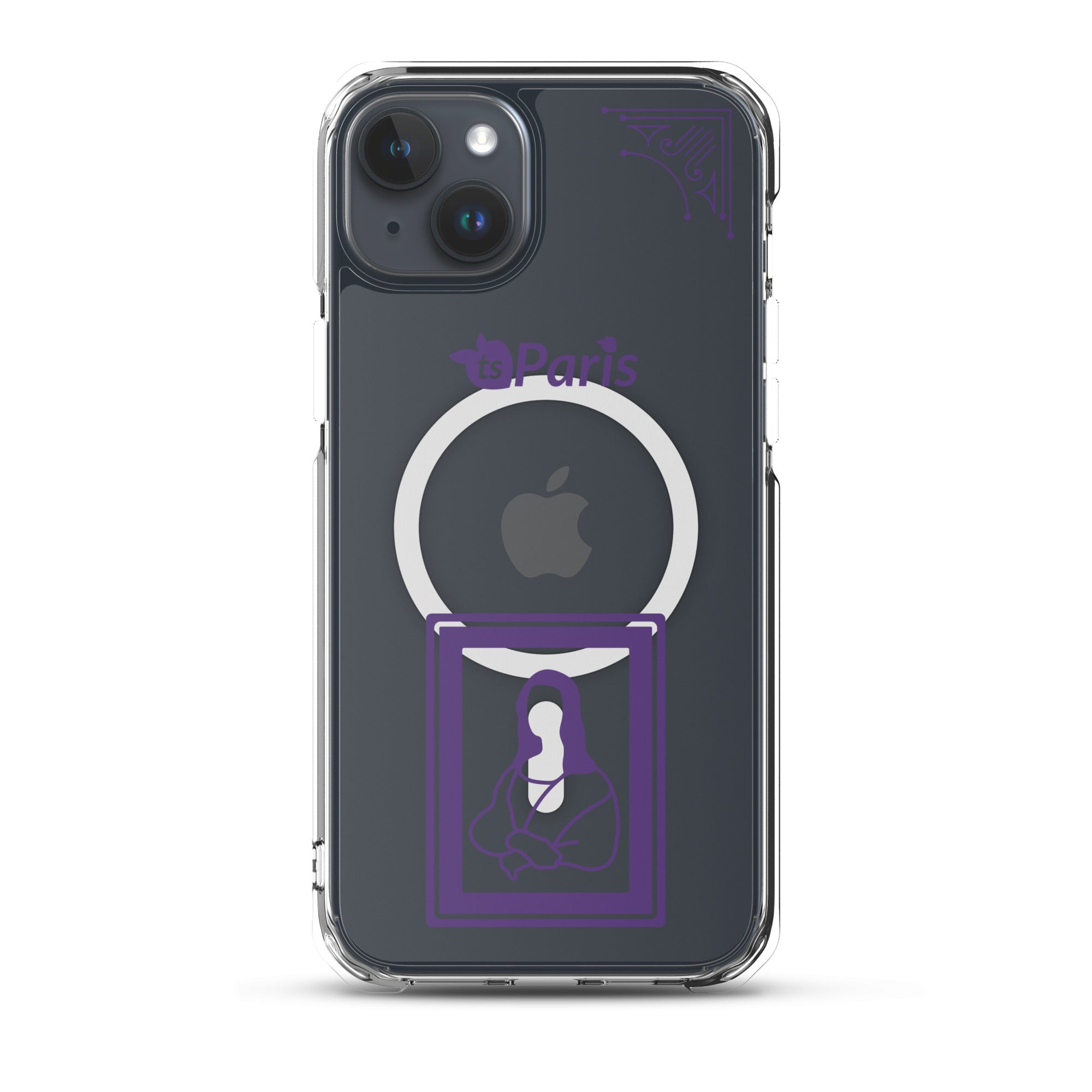tsgabrielle® • Paris - Da Vinci • Case Compatible with iPhone® • Clear • MagSafe® • Latest Models • iPhone 15 Plus Clear Back cover