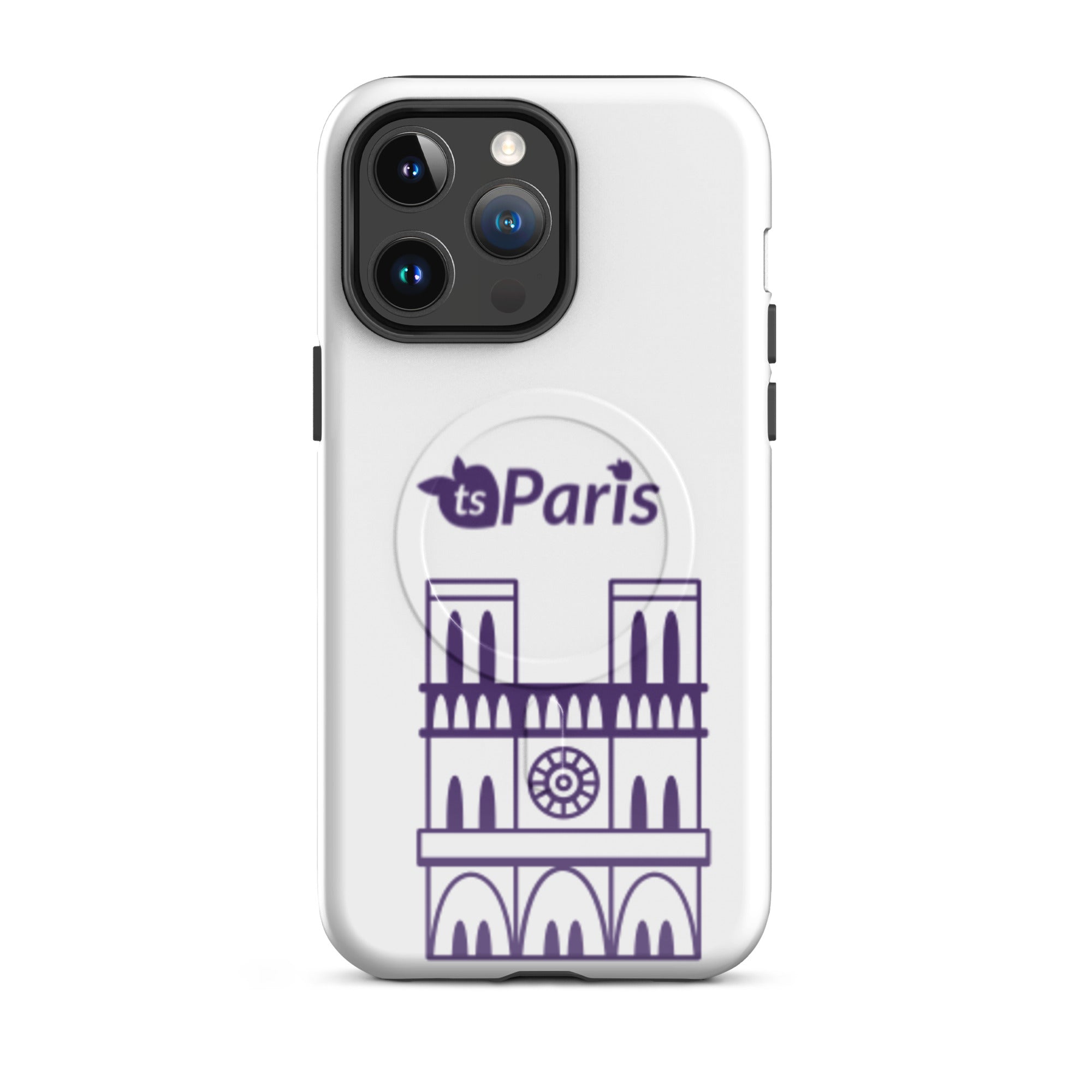 tsgabrielle® • Paris - Notre-Dame Cathedral • Tough Case Compatible with iPhone® • White • MagSafe® • Latest Models • iPhone 14 Pro Max White Back cover
