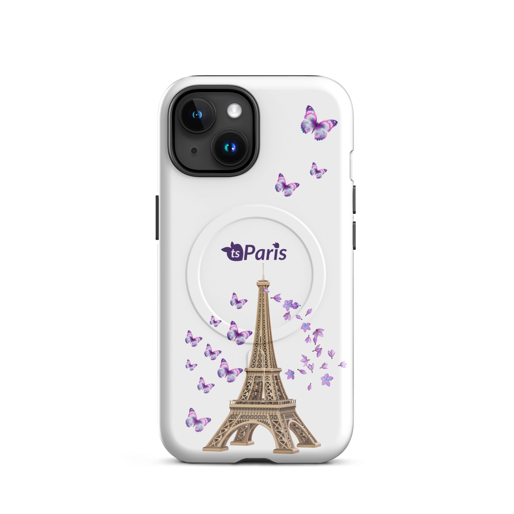 tsgabrielle® • Paris - La Tour Eiffel • Tough Case Compatible with iPhone® • MagSafe® • Latest Models • iPhone 15 White Back cover
