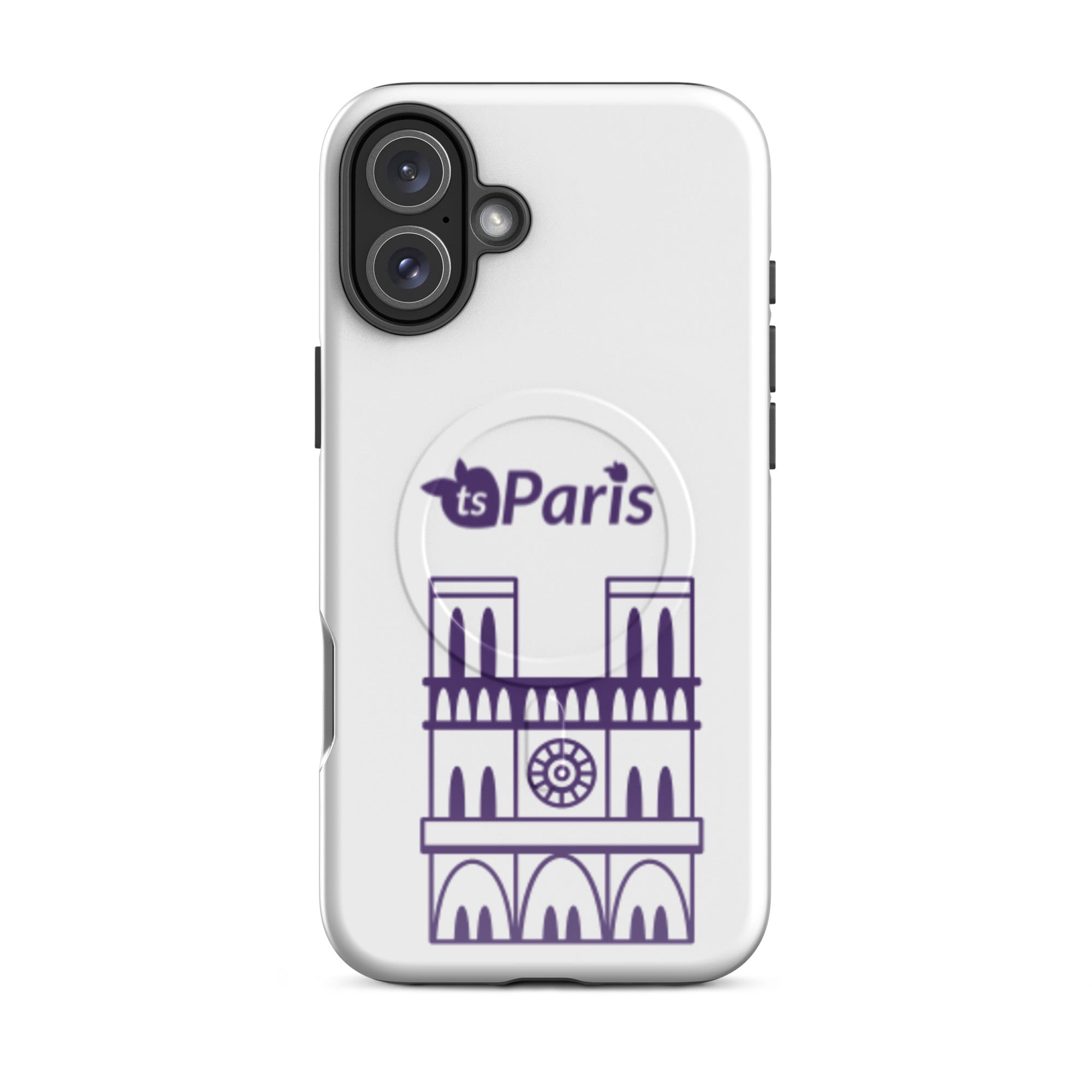 tsgabrielle® • Paris - Notre-Dame Cathedral • Tough Case Compatible with iPhone® • White • MagSafe® • Latest Models • iPhone 16 Plus White Back cover