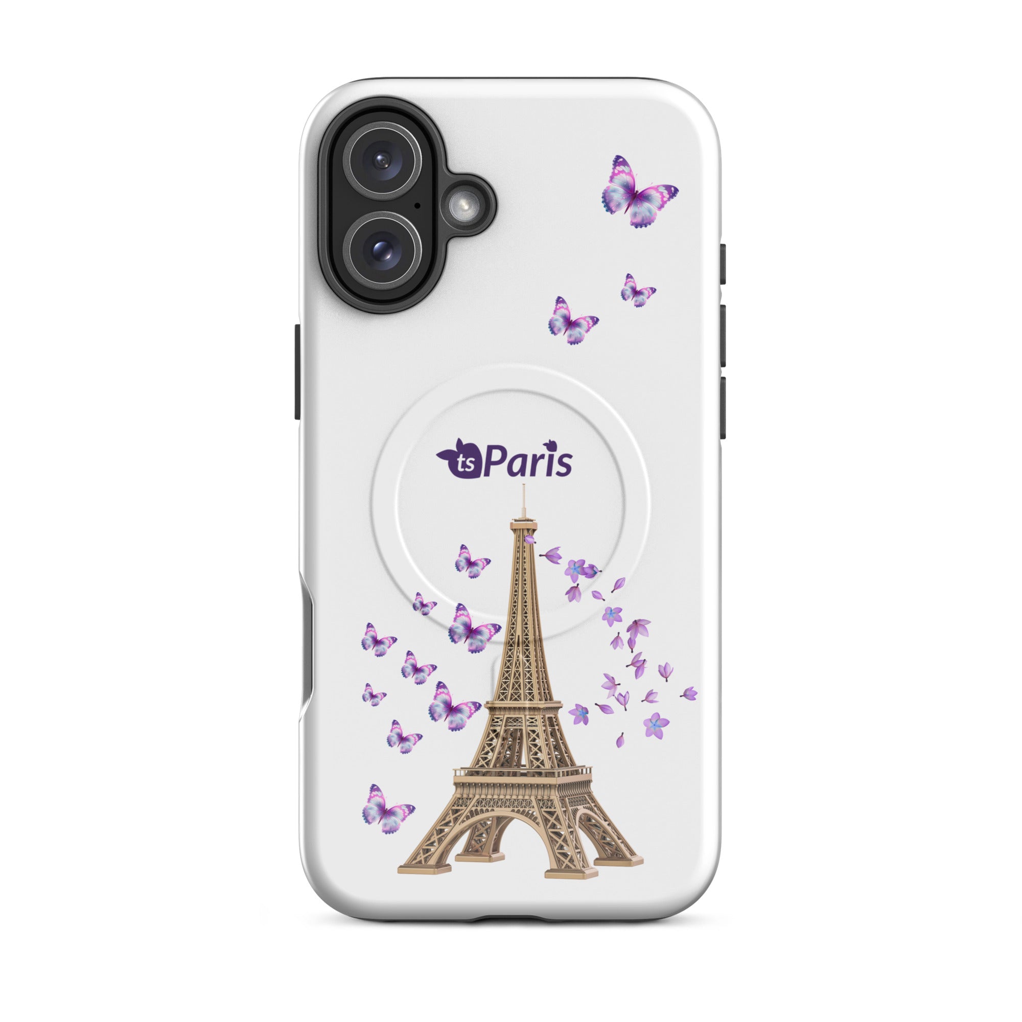tsgabrielle® • Paris - La Tour Eiffel • Tough Case Compatible with iPhone® • MagSafe® • Latest Models • iPhone 16 Plus White Back cover