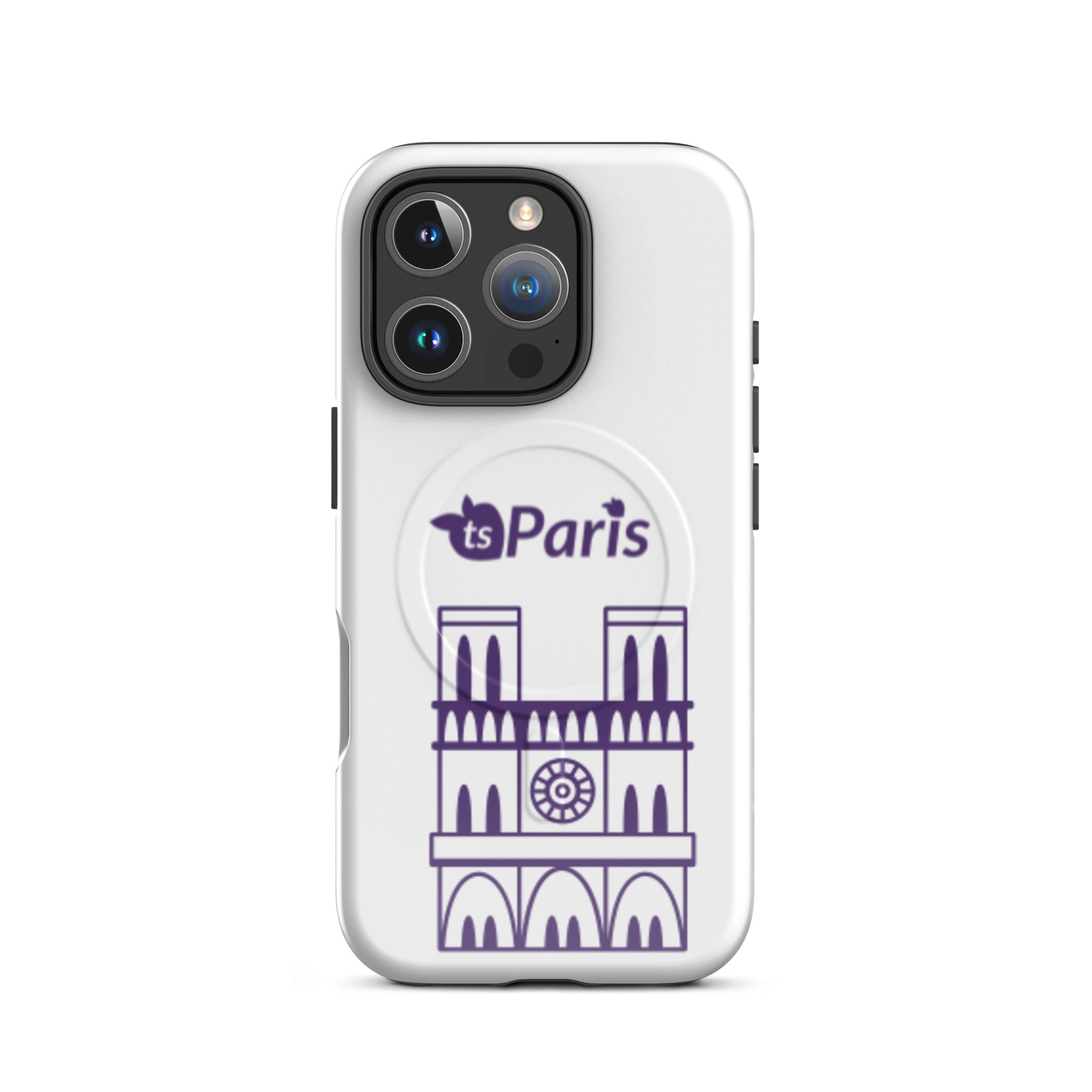 tsgabrielle® • Paris - Notre-Dame Cathedral • Tough Case Compatible with iPhone® • White • MagSafe® • Latest Models • iPhone 16 Pro White Back cover