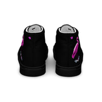 tsgabrielle® • For Him 👔 • Flamant 🦩 Rose • High Top Canvas Shoes • Black •