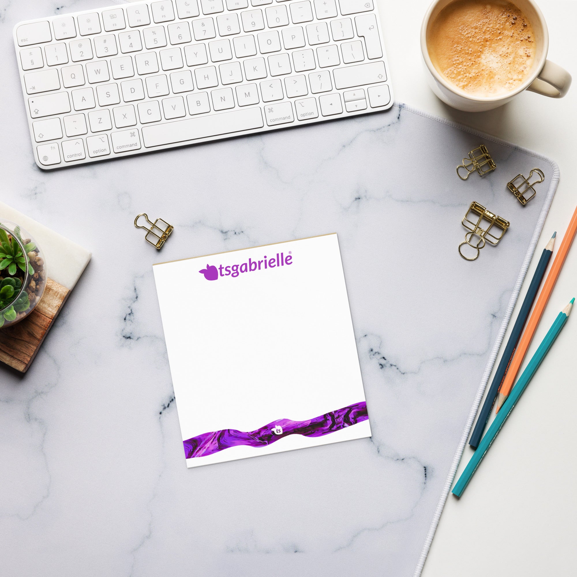 tsgabrielle® • Notepad • White • 3 Sizes •