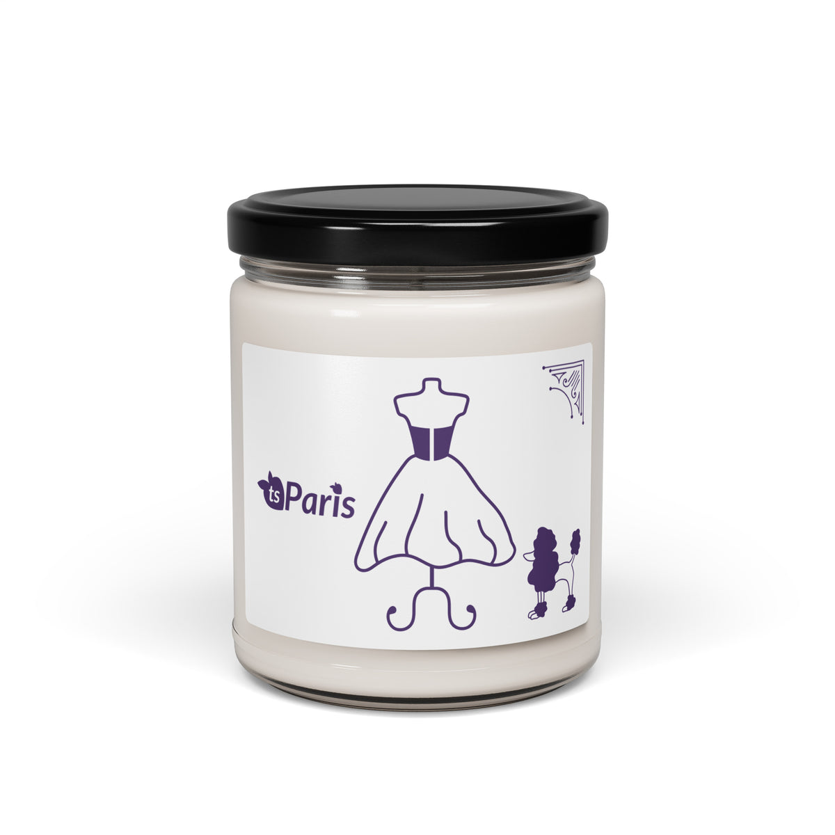tsgabrielle® • Paris - Fashion Week • Scented Soy Candle • peppered-passionfruit clear container