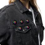 tsgabrielle® • Pride 25 • Set of 5 Pin Buttons • Black