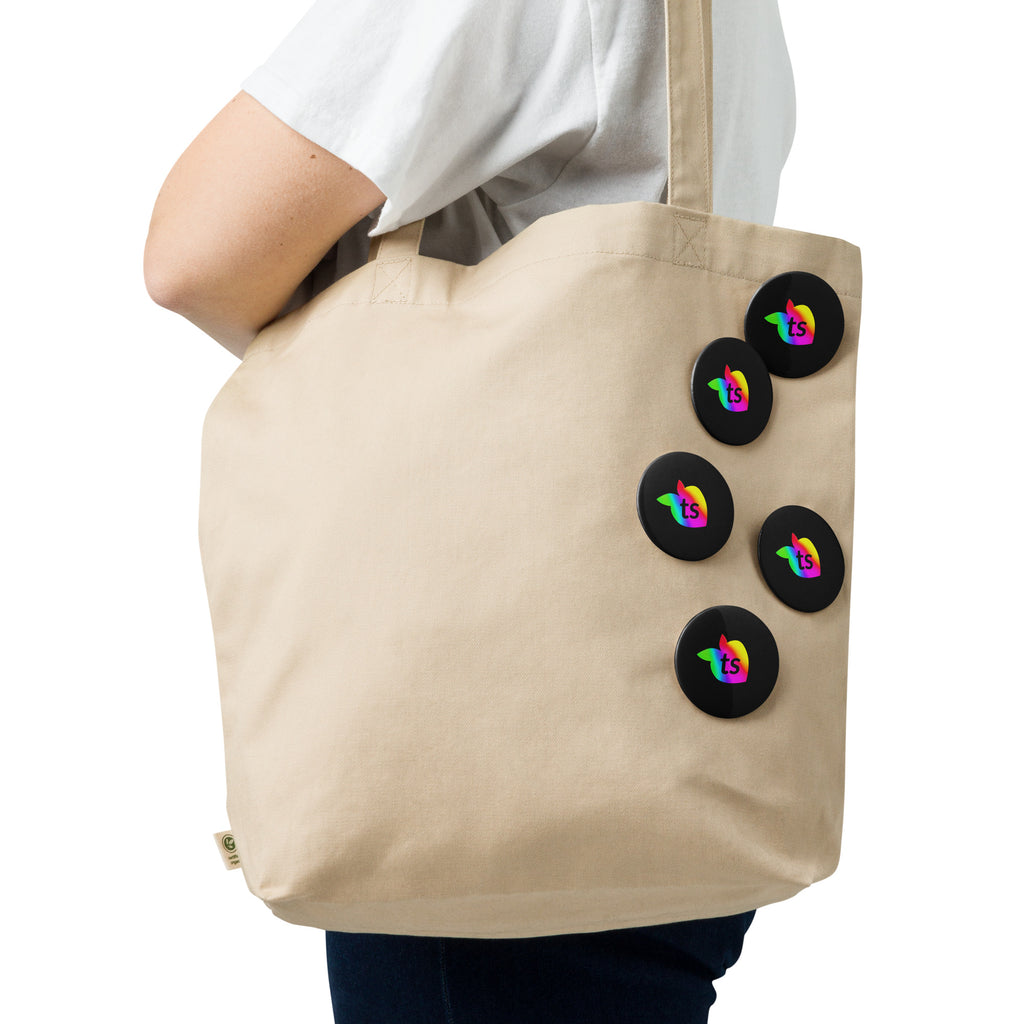tsgabrielle® • Pride 25 • Set of 5 Pin Buttons • Black