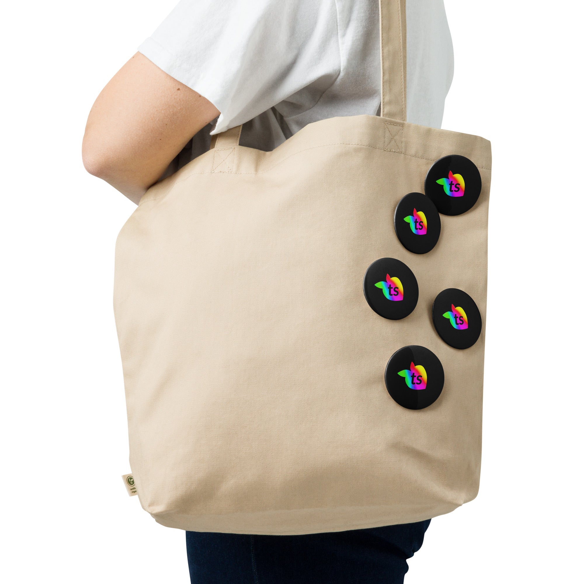 tsgabrielle® • Pride 25 • Set of 5 Pin Buttons • Black