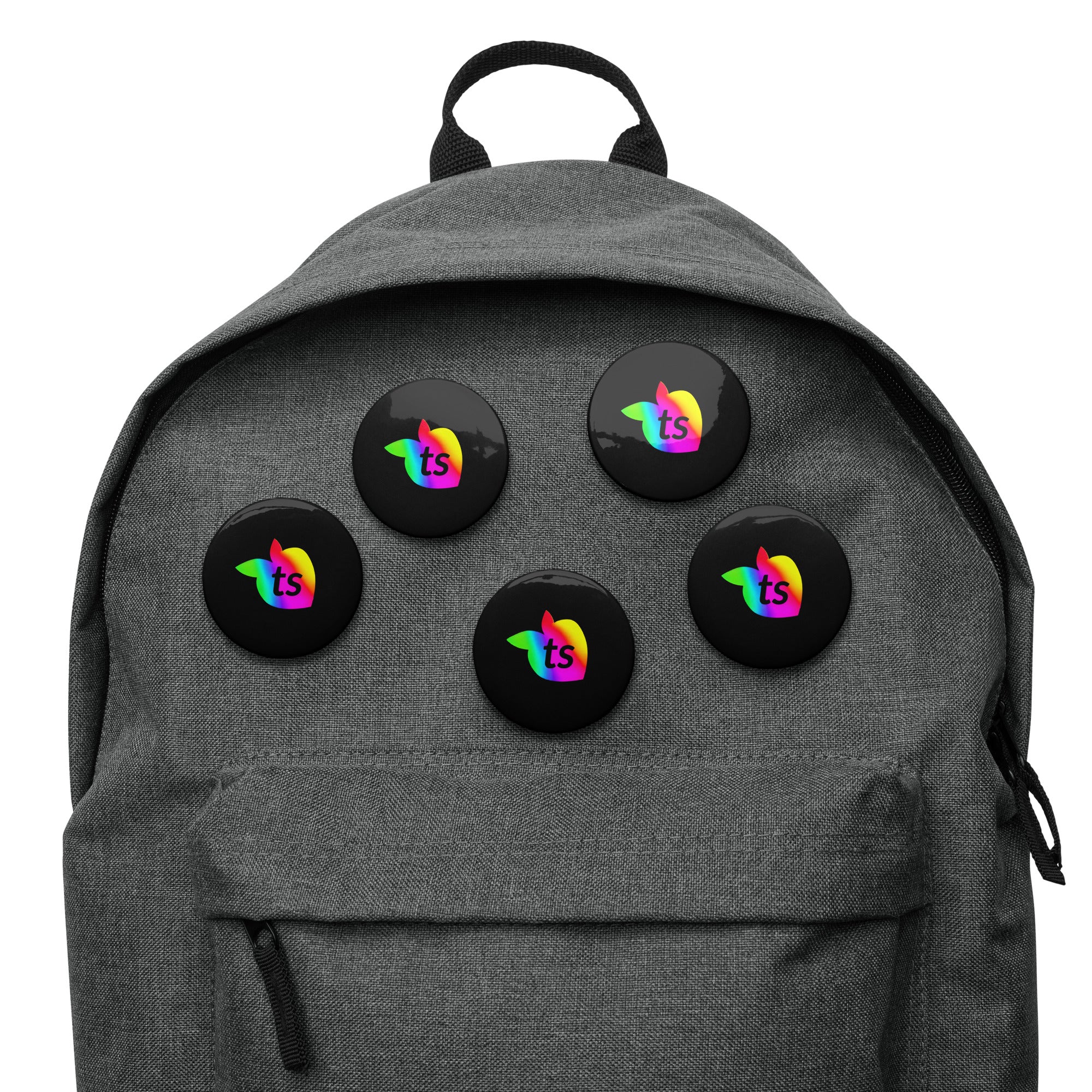 tsgabrielle® • Pride 25 • Set of 5 Pin Buttons • Black