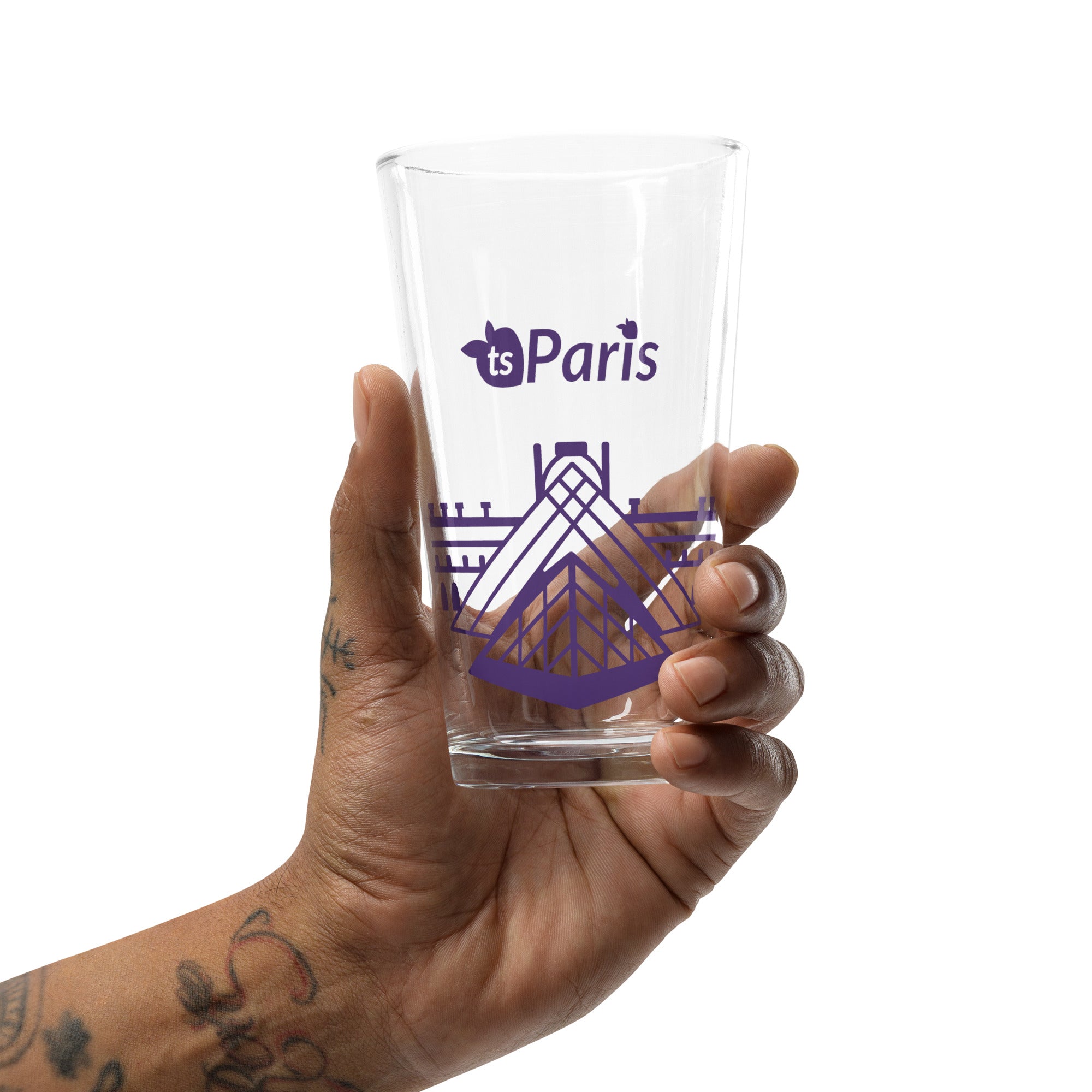 tsgabrielle® • Paris – Die Louvre-Pyramide • Shaker-Pintglas • 473 ml