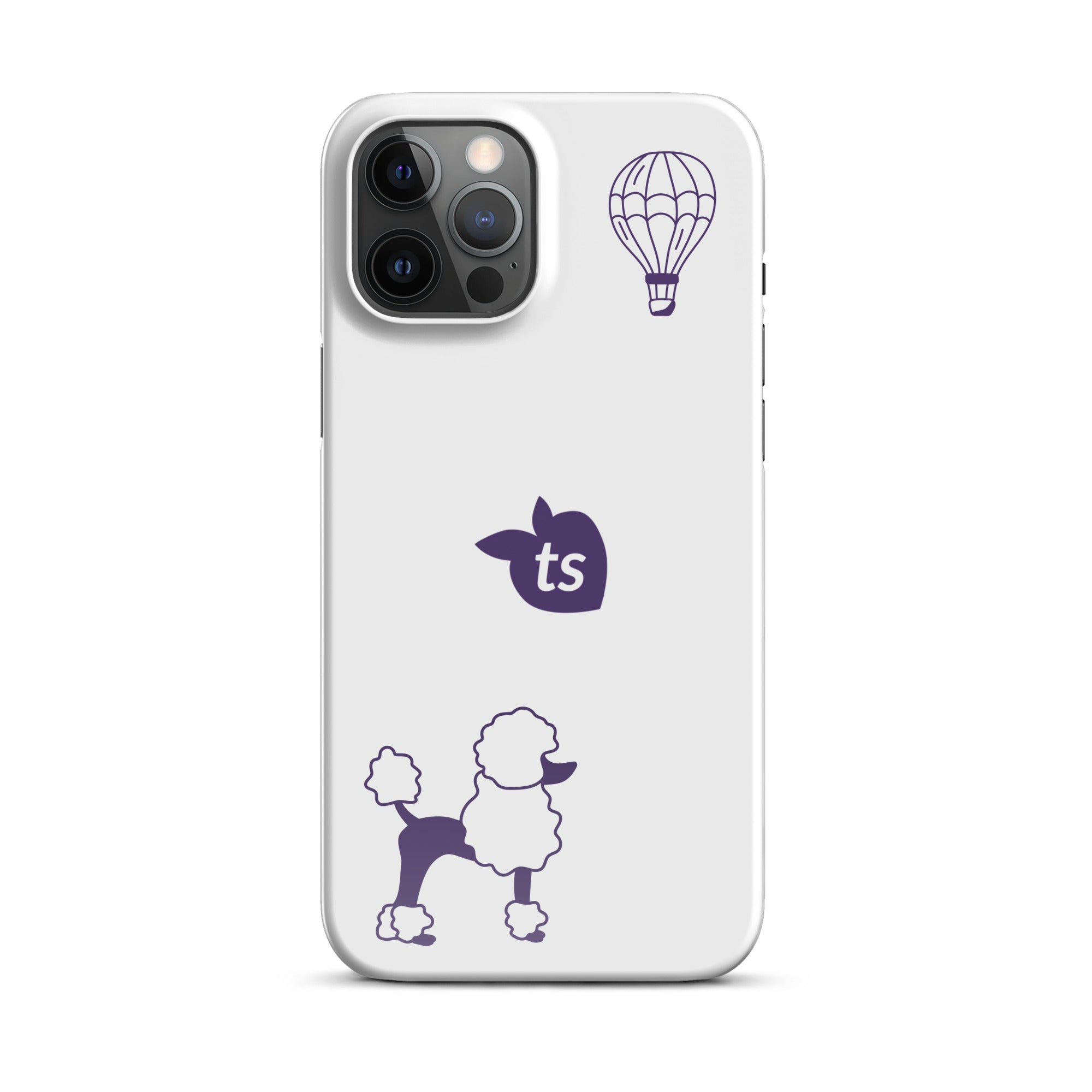 tsgabrielle® • Paris - Le Chien • Snap Case Compatible with iPhone® • White • Latest Models • iPhone 12 Pro Max White Back cover