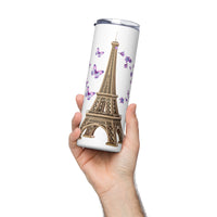 tsgabrielle® • Paris - La Tour Eiffel • Tumbler • Stainless Steel • White • 20 oz •
