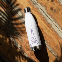 tsgabrielle® • Paris - La Tour Eiffel • Water Bottle • White • Stainless Steel • 17 oz •