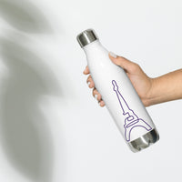 tsgabrielle® • Paris - La Tour Eiffel • Water Bottle • White • Stainless Steel • 17 oz •