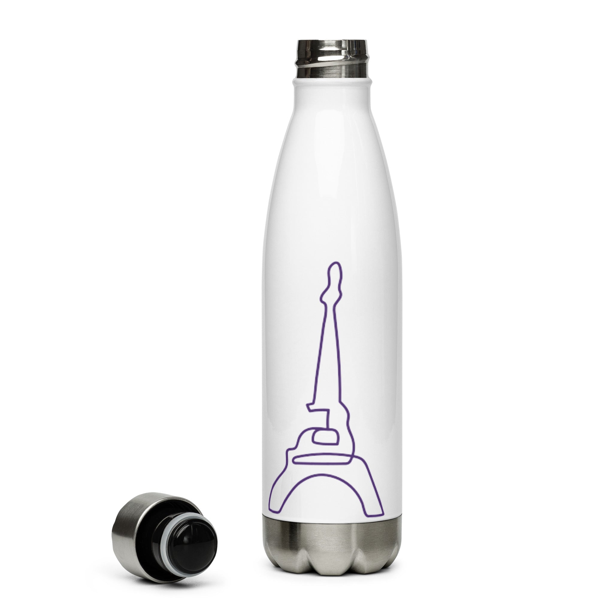 tsgabrielle® • Paris - La Tour Eiffel • Water Bottle • White • Stainless Steel • 17 oz •