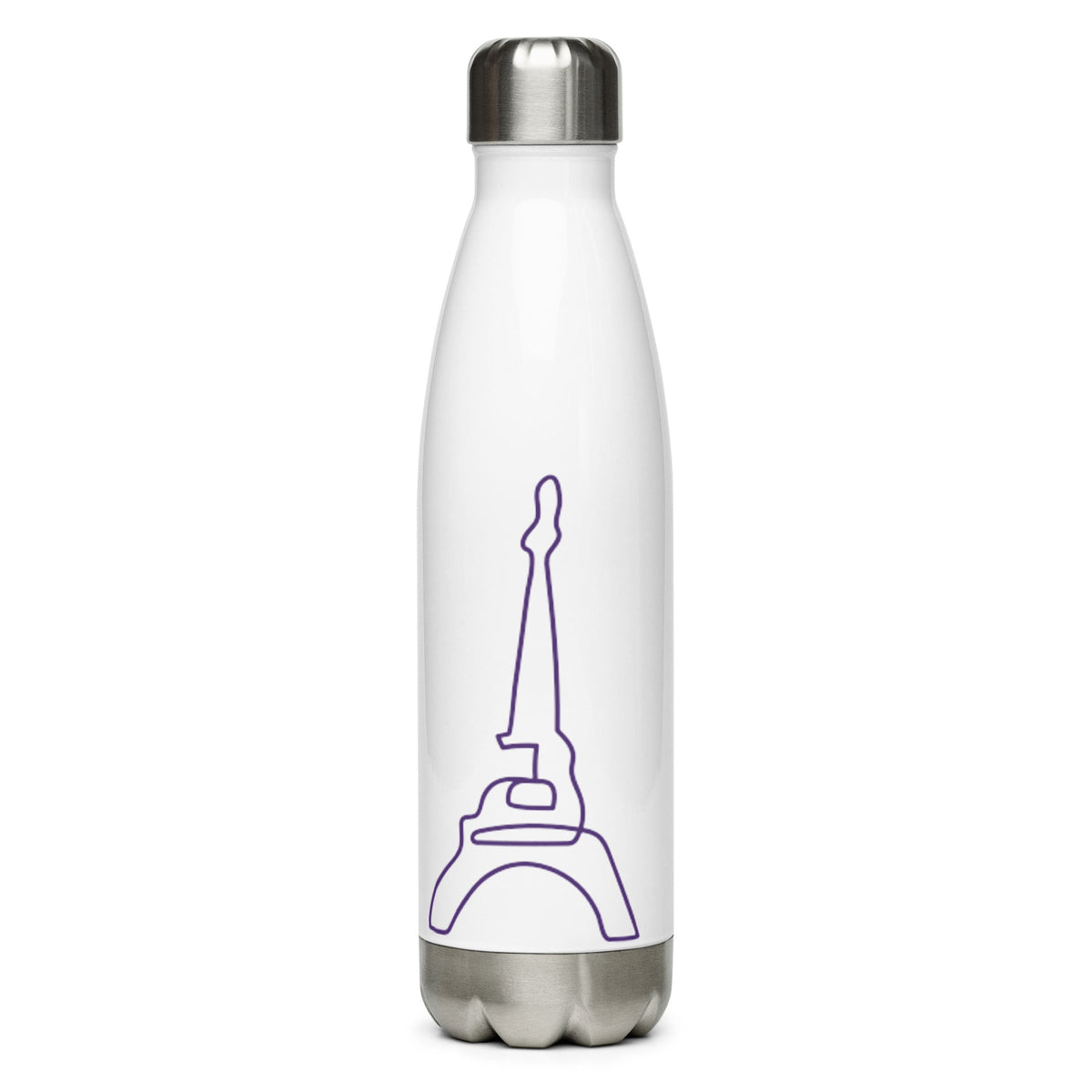 tsgabrielle® • Paris - La Tour Eiffel • Water Bottle • White • Stainless Steel • 17 oz •
