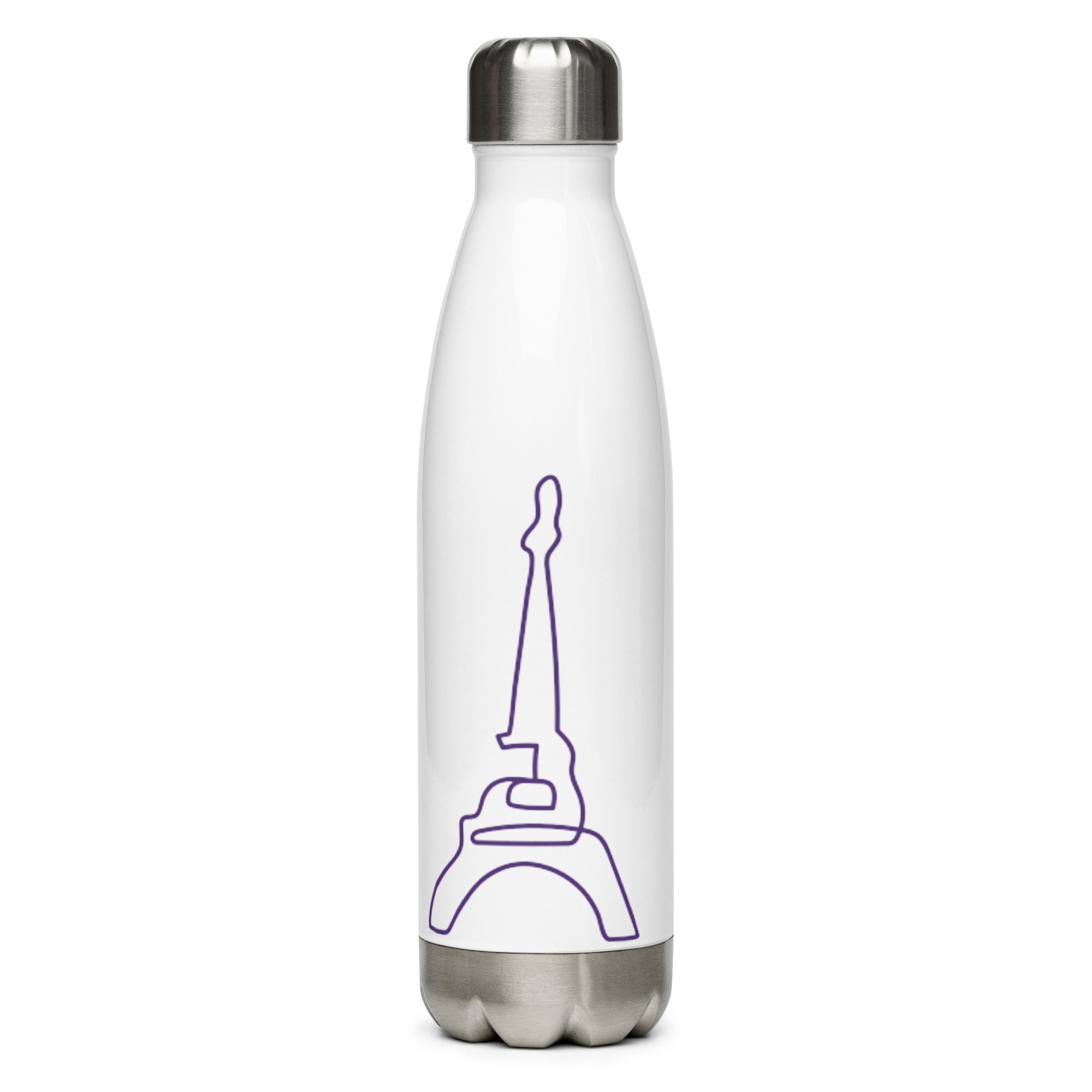 tsgabrielle® • Paris - La Tour Eiffel • Water Bottle • White • Stainless Steel • 17 oz •