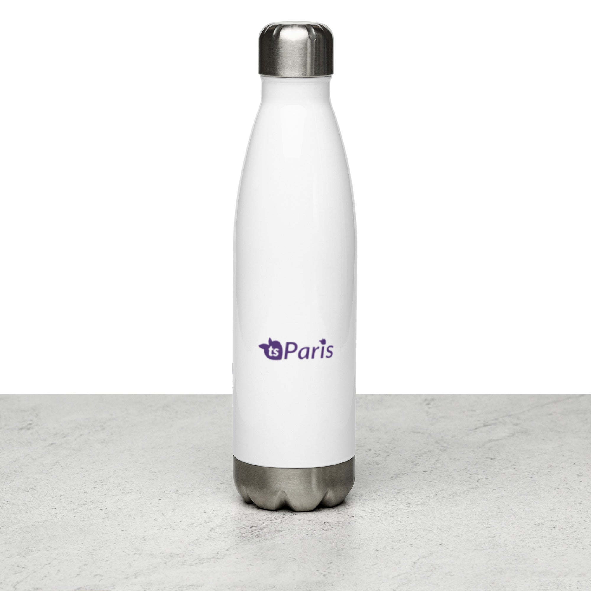 tsgabrielle® • Paris - La Tour Eiffel • Water Bottle • White • Stainless Steel • 17 oz •