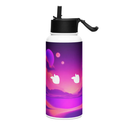 tsgabrielle™ • tsgabrielle™ • Stainless Steel Water Bottle with a Straw Lid - Edition Spatial • • Stainless Steel Water Bottle with a Straw Lid - Edition Spatial • TSG3 - PP03 - 2400052 • Product mockup