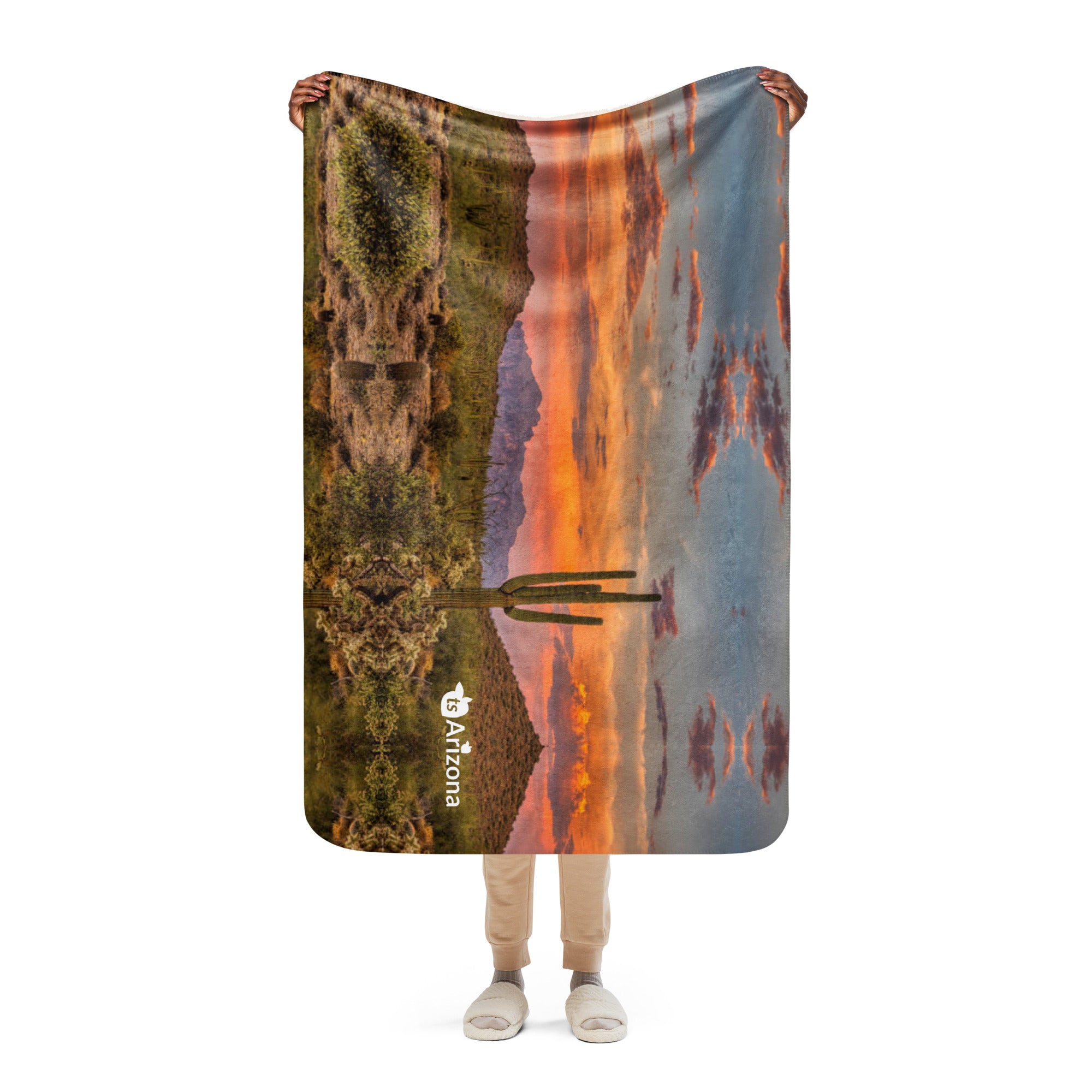 tsgabrielle® • Arizona 🌵 - Cactus • Sherpa Blanket • 37″ × 57″ •