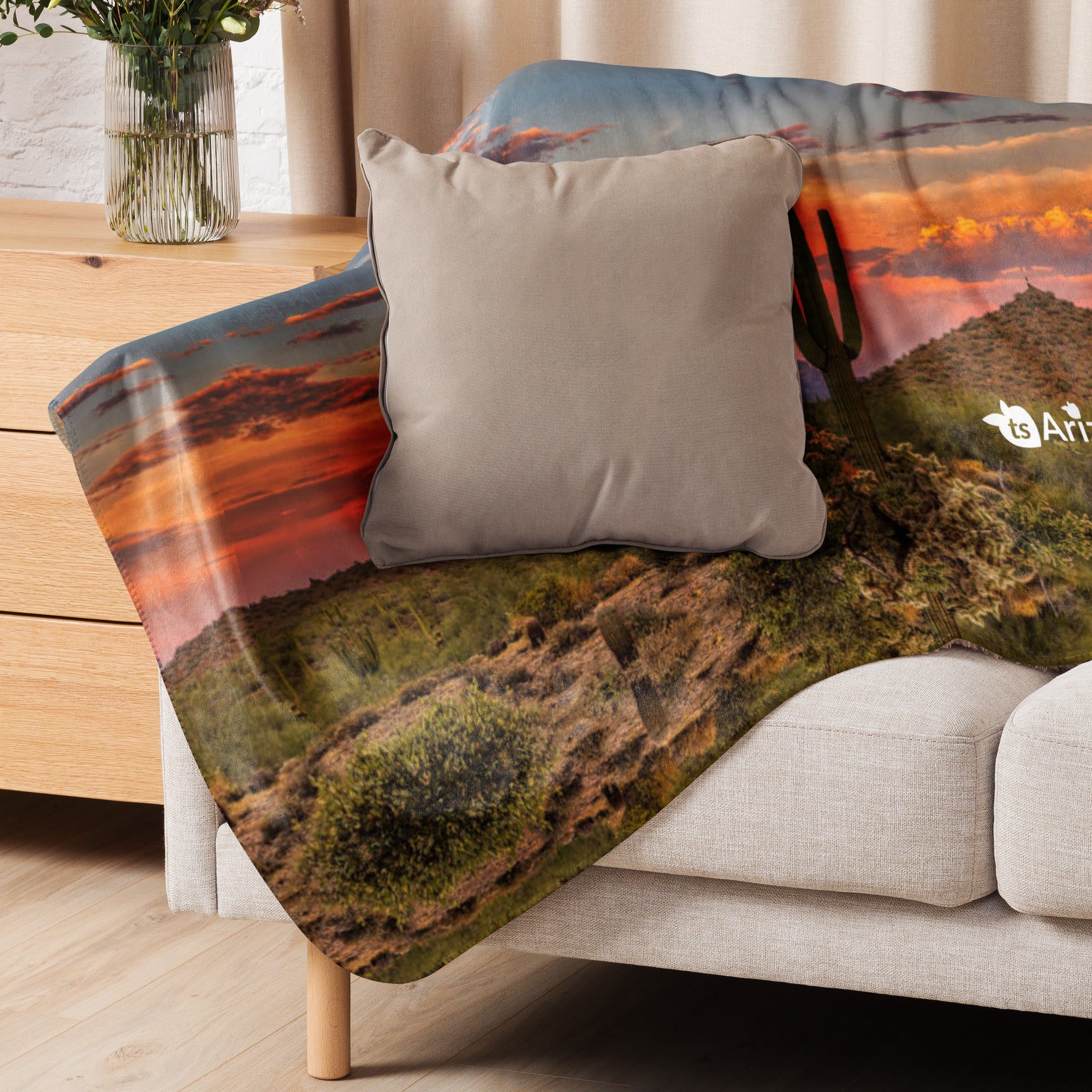 tsgabrielle® • Arizona 🌵 - Cactus • Sherpa Blanket • 37″ × 57″ •