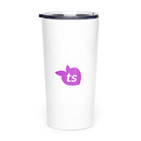 tsgabrielle® • Tapered Tumbler • White • Stainless Steel • 20 oz •