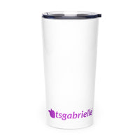tsgabrielle® • Tapered Tumbler • White • Stainless Steel • 20 oz •