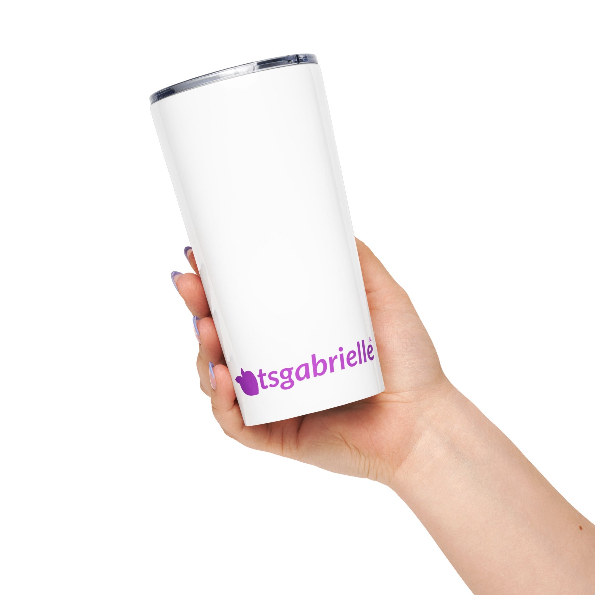 tsgabrielle® • Tapered Tumbler • White • Stainless Steel • 20 oz •