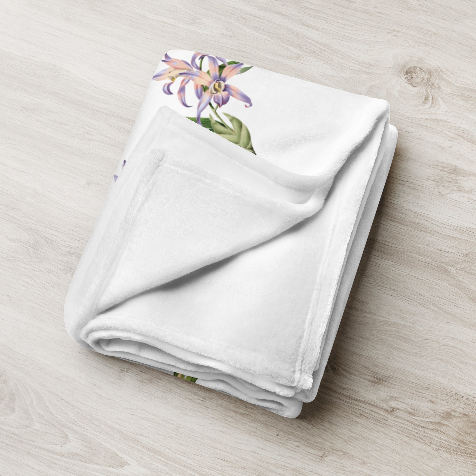 tsgabrielle® • TransFLOWer • Throw Blanket • White • 3 Sizes •