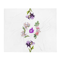 tsgabrielle® • TransFLOWer • Throw Blanket • White • 3 Sizes •