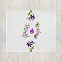 tsgabrielle® • TransFLOWer • Throw Blanket • White • 3 Sizes •