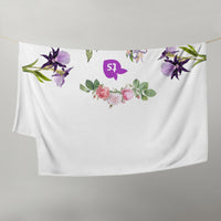 tsgabrielle® • TransFLOWer • Throw Blanket • White • 3 Sizes •