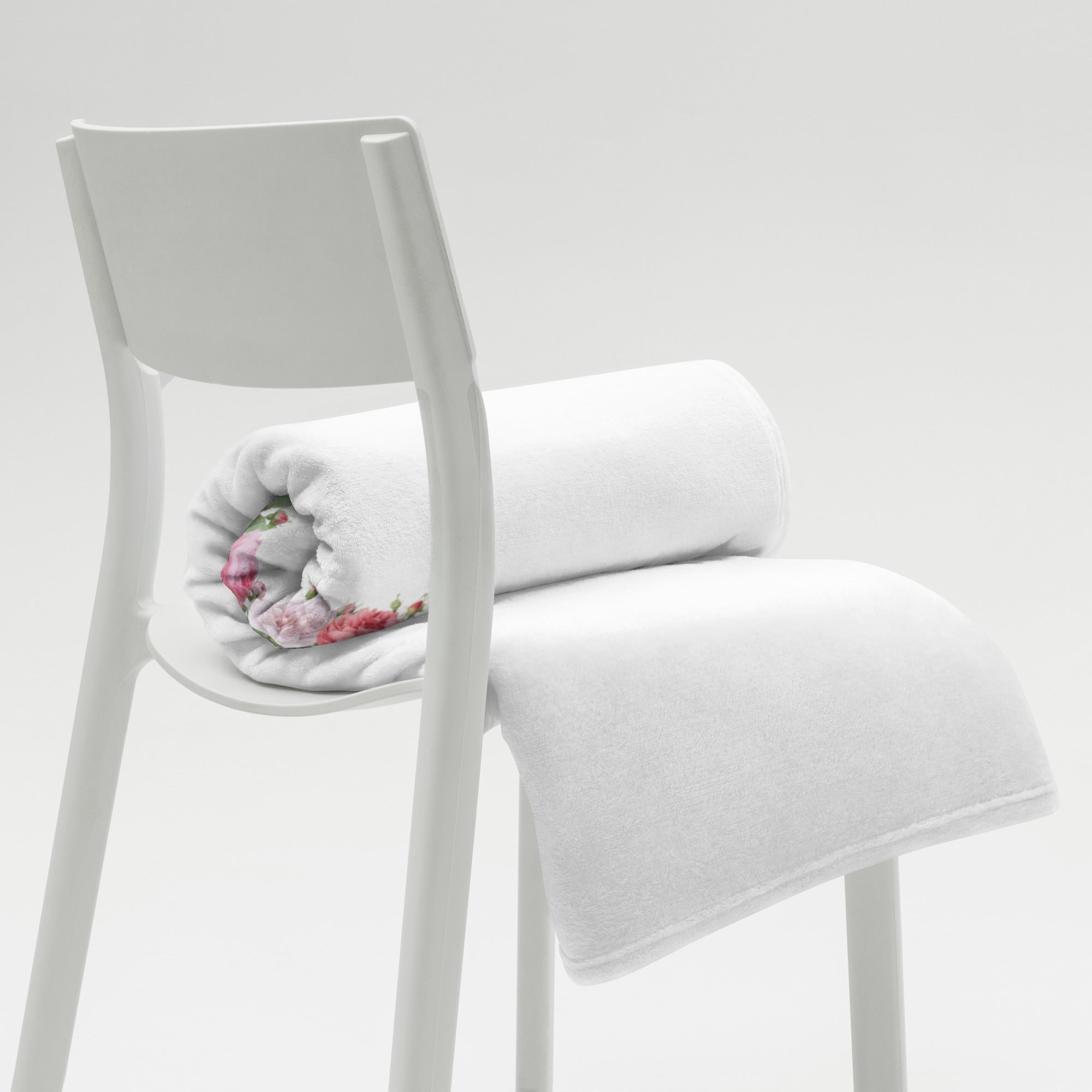 tsgabrielle® • TransFLOWer • Throw Blanket • White • 3 Sizes •