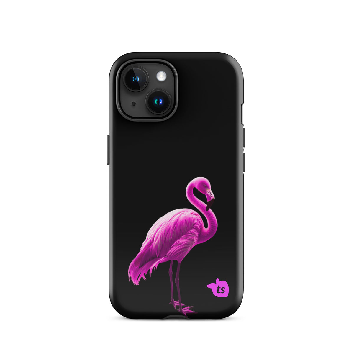 tsgabrielle® • Flamant🦩 Rose • Tough Case Compatible with iPhone® • Latest Models • iPhone 15 Gloss Black